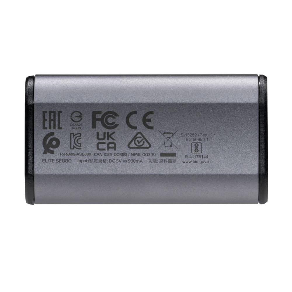External SSD ADATA SE880 1TB USB-C Write speed 2000 MBytes/sec Read speed 2000 MBytes/sec AELI-SE880-1TCGY - Image 2