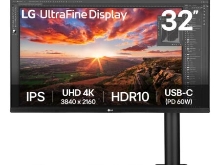 LCD Monitor LG 31.5" Panel IPS 3840x2160 16:9 60Hz 5 ms Speakers Swivel Pivot Height adjustable Tilt Colour Black 32UN880K-B