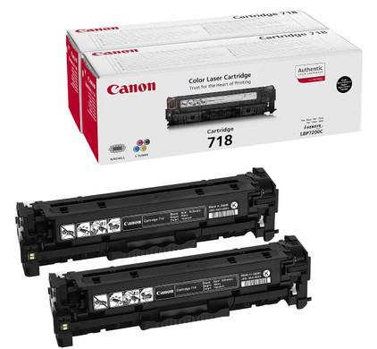 Cartridge Canon 718 (2662B005/2662B017) BK OEM 2-pack