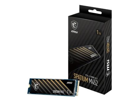 SSD MSI 300xTBW rating MTBF 1500000 h Read speed 3600 MB/s Write speed 3100 MB/s NVMe Yes PCI Express 4.0 M.2 1000 GB SPATIUM M452 S78-440L970-P83