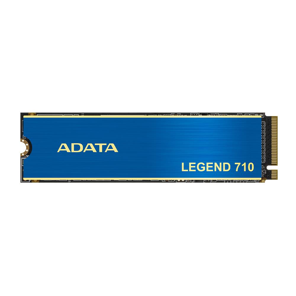 SSD ADATA LEGEND 710 512GB M.2 PCIE NVMe 3D NAND Write speed 1000 MBytes/sec Read speed 2400 MBytes/sec TBW 130 TB MTBF 1500000 hours ALEG-710-512GCS
