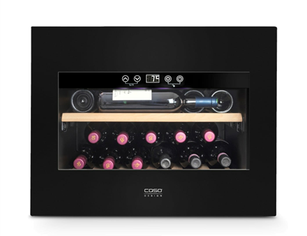 Caso | Wine Cooler | WineDeluxe E 18 | Energy efficiency class G | Built-in | Bottles capacity 18 bottles | Cooling type Compressor technology | Black