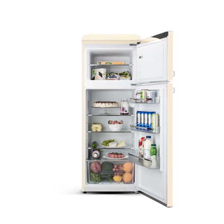 ETA Refrigerator | ETA253390040EN Storio Retro | Energy efficiency class E | Free standing | Height 148.2 cm | Double Door | Fridge net capacity 170 L | Freezer net capacity 45 L | 38 dB | Beige - Image 3