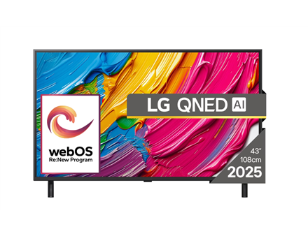 LG 43QNED80A3A | 43 | Smart TV | webOS 25 | UHD | Black
