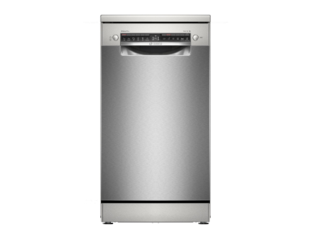 Bosch Dishwasher | SPS4HMI13E | Free standing | Width 45 cm | Number of place settings 10 | Number of programs 6 | Energy efficiency class D | Display | AquaStop function | Brushed steel