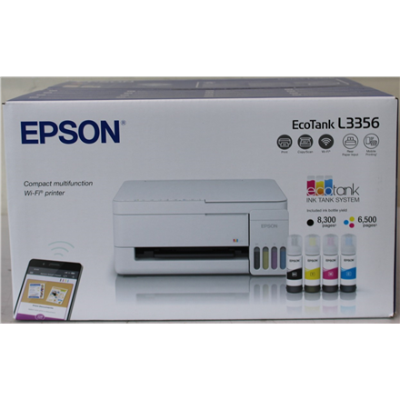 SALE OUT. Epson EcoTank L3356 Multifunctional Printer | SALE OUT. | Epson EcoTank | L3356 | Inkjet | Colour | Multifuction Printer | A4 | Wi-Fi | White | DAMAGED PACKAGING - Image 4