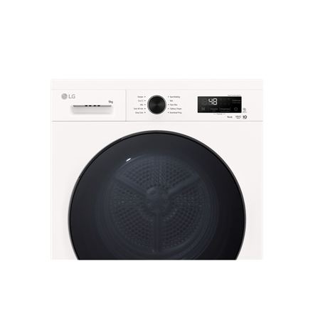 LG Dryer Machine | RHX1009NWB | Energy efficiency class C | Front loading | 9 kg | LED | Heat pump | Depth 66 cm | Wi-Fi | White - Image 4
