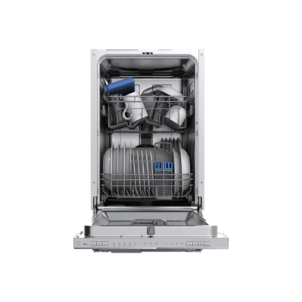 Midea Midea | Dishwasher | Fully integrated | MDWEB1004LS-W | Width 44.8 cm | Height 81.5 cm | Class E | Eco Programme Rated Capacity 10 | Wi-Fi | Silver