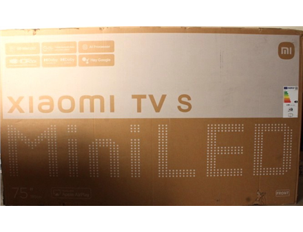 SALE OUT. Xiaomi TV S Mini 2025 75" (3840 x 2160) | Xiaomi TV | S Mini LED 2025 | 75 | Smart TV | Google TV | UHD | Black | DAMAGED PACKAGING | 32 GB