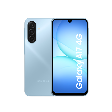 Samsung | Galaxy | A17 | Blue | 6.7 " | Super AMOLED | 1080 x 2340 pixels | Mediatek | Helio G99 | Internal RAM 4 GB | 128 GB | Dual SIM | MicroSD | 3G | 4G | Main camera resolution 50 MP | Secondary camera resolution 5 MP | Android | 5000 mAh