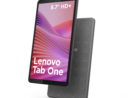 Lenovo Tab One Wi-Fi (w/o power adapter) | ZAF00255SE | 8.7 " | Luna Grey | IPS | 1340 x 800 pixels | MediaTek | Helio G85 | 4 GB | Soldered LPDDR4x | 64 GB | Wi-Fi | Front camera | 2 MP | Rear camera | 8 MP | Bluetooth | 5.3 | Android | 14 or Later | Warranty 24 month(s) | USB-A to USB-C cable, Manual