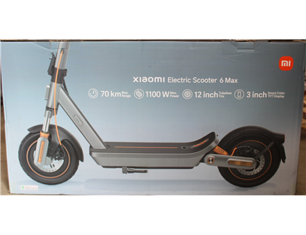 SALE OUT. Xiaomi Electric Scooter 6 Max GL | Xiaomi 24 month(s) | DAMAGED PACKAGING, PAINT AND BODY (NEAR SCREEN). MISSING INNER PACKAGING. ITEM IS SCRATCHED, DIRTY