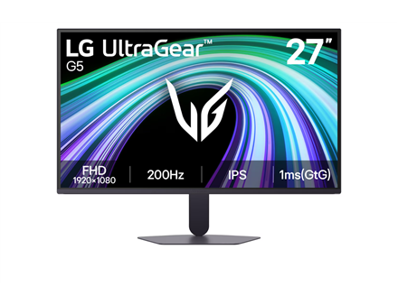 LG 27G523B-B UltraGear G5 | 27 " | IPS | FHD | 16:9 | 200 Hz | 1 ms | 27 pixels | 300 cd/m² | HDMI ports quantity 2