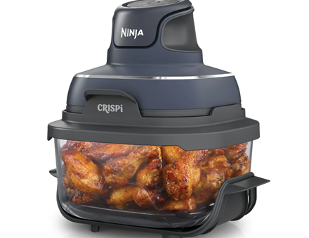 NINJA | 4-in-1 Portable Glass Air Fryer | FN101EUGY Crispi | Power 1700 W | Capacity 3.8 L | Blue/Black