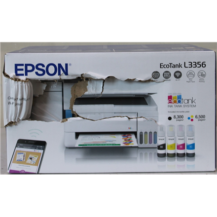 SALE OUT. Epson EcoTank L3356 Multifunctional Printer | SALE OUT. | Epson EcoTank | L3356 | Inkjet | Colour | Multifuction Printer | A4 | Wi-Fi | White | DAMAGED PACKAGING - Image 2