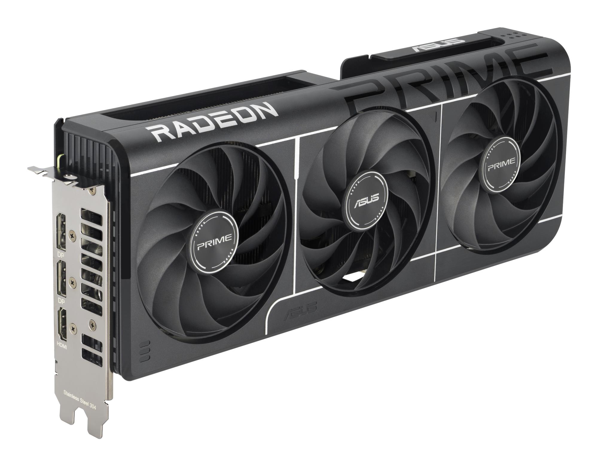 Graphics Card ASUS AMD Radeon RX 9060 XT 16 GB GDDR6 128 bit PCIE 5.0 16x Triple slot Fansink 1xHDMI 2xDisplayPort PRIME-RX9060XT-O16G - Image 2