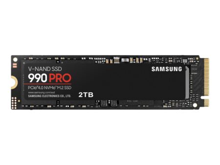 SSD SAMSUNG 990 PRO 2TB M.2 PCIE NVMe MLC Write speed 6900 MBytes/sec Read speed 7450 MBytes/sec 2.3mm TBW 1200 TB MTBF 1500000 hours MZ-V9P2T0BW