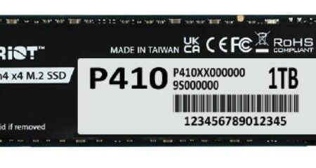 SSD PATRIOT 320xTBW rating NVMe Yes PCI Express M.2 1000 GB P410P1TBM28H