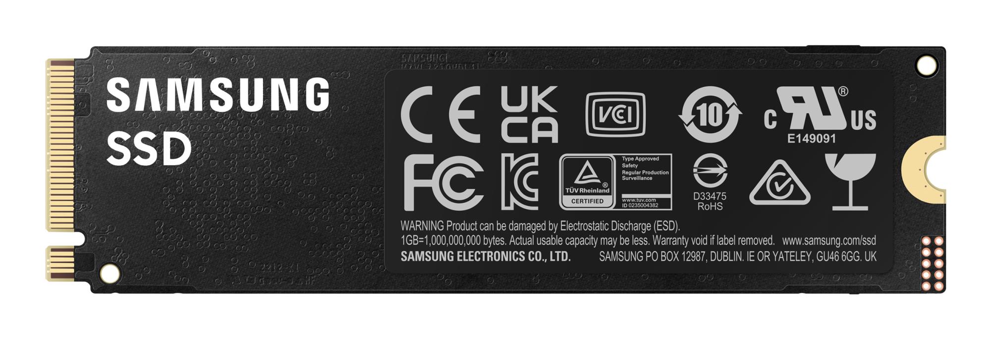 SSD SAMSUNG 990 PRO 2TB M.2 PCIE NVMe MLC Write speed 6900 MBytes/sec Read speed 7450 MBytes/sec 2.3mm TBW 1200 TB MTBF 1500000 hours MZ-V9P2T0BW - Image 2