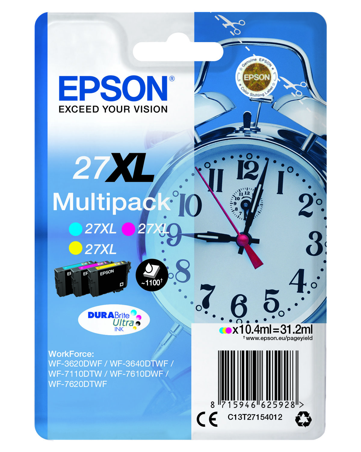 Ink Cartridge Epson T27XL (C13T27154012) CMY OEM