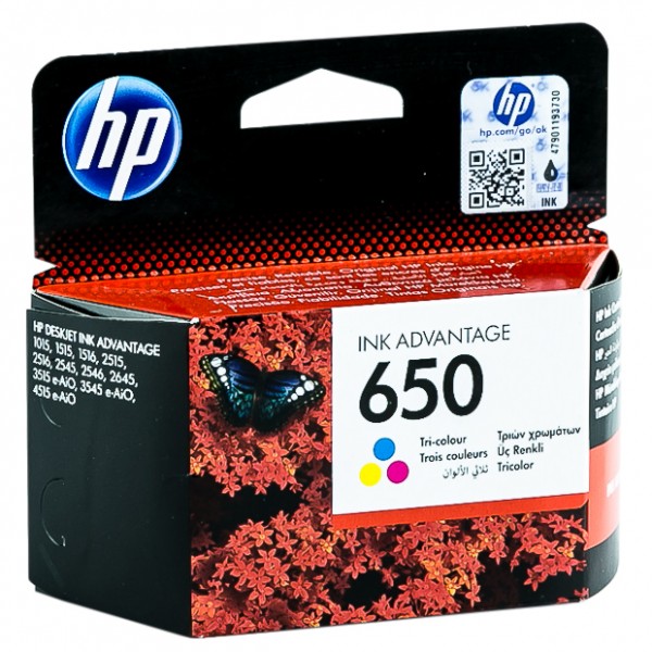 Ink Cartridge HP No.650 (CZ102AE) CMY 200p. OEM