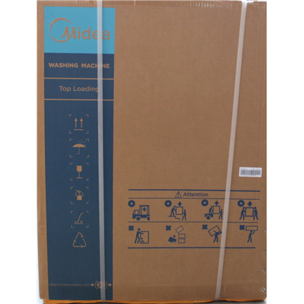 SALE OUT. Midea MF100T70BA10/W-HR Washing Machine, D, Top loading, Washing 7 kg, White | SALE OUT. | Midea Washing Machine | MF100T70BA10/W-HR | Energy efficiency class A | Top loading | Washing capacity 7 kg | 1200 RPM | Depth 61 cm | Width 40 cm | Display | LED | Steam function | White | DAMAGED PACKAGING - Image 3