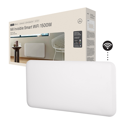 Mill Invisible Smart WiFi Heater | PA1500WIFI4 | Panel Heater | 1500 W | Suitable for rooms up to 18-22 m² | White | IPX4 - Image 3