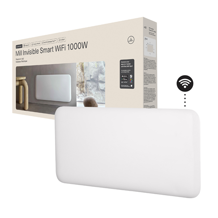 Mill Invisible Smart WiFi Heater | PA1000WIFI4 | Panel Heater | 1000 W | Suitable for rooms up to 12-16 m² | White | IPX4 - Image 3