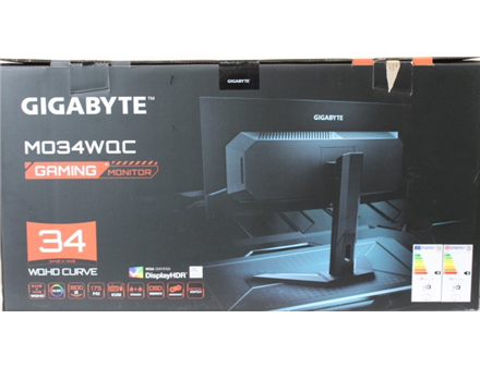 SALE OUT. GIGABYTE MONITOR 34" MO34WQC EK | SALE OUT. SALE OUT. MO34WQC EK1 | 34 " | OLED | WQHD | 175 Hz | 0.03 ms | 3440 x 1440 pixels | 250 cd/m² | HDMI ports quantity 2 | Warranty 36 month(s) | DAMAGED PACKAGING, DEMO