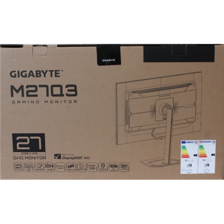 SALE OUT. Gigabyte Gaming Monitor 27" M27Q3 EK | SALE OUT. | Gigabyte M27Q3 EK | 27 " | IPS | QHD | 300 Hz | 1 ms | 2560 x 1440 pixels | 400 cd/m² | HDMI ports quantity 2 | Warranty 36 month(s) | DAMAGED INNER PACKAGING, DEMO - Image 2