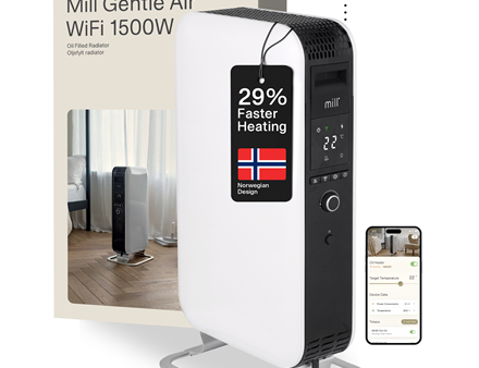 Mill | Heater | OIL1500WIFI3 GEN3 | Oil Filled Radiator | 1500 W | Number of power levels 3 | Suitable for rooms up to 25 m² | White