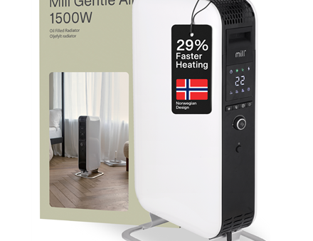 Mill | Heater | AB-H1500DN | Oil Filled Radiator | 1500 W | Number of power levels 3 | Suitable for rooms up to 16-24 m² | White