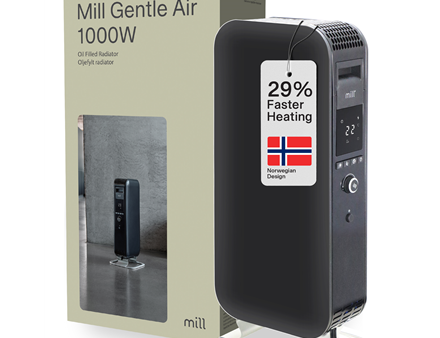 Mill | Heater | AB-H1000DN | Oil Filled Radiator | 1000 W | Number of power levels 3 | Suitable for rooms up to 12-16 m² | Black