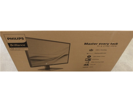 SALE OUT. PHILIPS 439P1/00 43" P Line 16:9/3840x2160/400cdm2/4ms/HDMI DP USB-C | SALE OUT. Philips | P Line | 439P1/00 | 43 " | VA | 4K UHD | 16:9 | 60 Hz | 4 ms | 3840 x 2160 | 400 cd/m² | Headphone output | HDMI ports quantity 3 | Warranty 36 month(s) | DAMAGED PACKAGING, UNPACKED