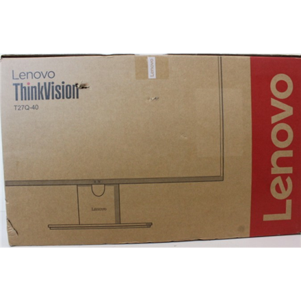SALE OUT. Lenovo ThinkVision T27Q-40 27 2560x1440/HDMI/3Y Warranty | SALE OUT. Lenovo | T27Q-40 | 27 " | IPS | 16:9 | 120 Hz | 6 ms | 2560 x 1440 pixels | 350 cd/m² | HDMI ports quantity 1 | Eclipse Black | Warranty 36 month(s) | DAMAGED PACKAGING