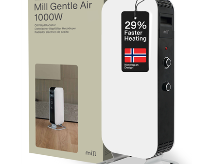 Mill | Heater | AB-H1000MEC | Oil Filled Radiator | 1000 W | Number of power levels 3 | Suitable for rooms up to 12-16 m² | White