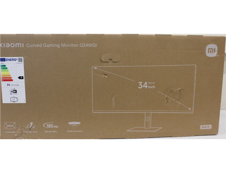 SALE OUT. Xiaomi | G34WQi | 34 " | WQHD | 21:9 | 180 Hz | 1 ms | 3440 x 1440 pixels | 350 cd/m² | HDMI ports quantity 2 | Black | Warranty 24 month(s) | DAMAGED PACKAGING