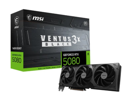 MSI GeForce RTX 5080 16G VENTUS 3X OC BLACK