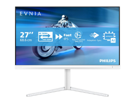 Philips 27M2N5901A/00 | 27 " | Fast IPS | UHD | 16:9 | 160 Hz | 1 ms | 3840 x 2160 pixels | 350 cd/m² | HDMI ports quantity 2 | White