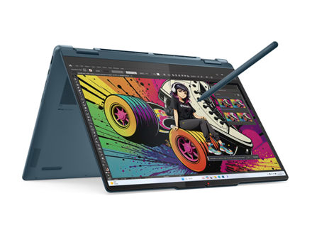 Lenovo- Yoga 7 2-in-1 14AKP10 AMD | Tidal Teal | 14 " | OLED | WUXGA | 1920 x 1200 pixels | AMD Ryzen AI 7 | 350 | 16 GB | Soldered LPDDR5 | Solid-state drive capacity 512 GB | AMD Radeon 860M Graphics | Windows 11 Home | 802.11be | Bluetooth version 5.4 | Keyboard language English | Keyboard backlit | Warranty 24 month(s) | Battery warranty 12 month(s)