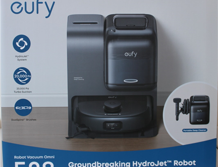 SALE OUT. Anker Eufy Robot Vacuum Cleaner Omni E28, Black | Anker Eufy Robot Vacuum Cleaner | Omni E28 | Wet&Dry | Dust capacity 3 L | 20000 Pa | Black | DAMAGED PACKAGING, MISSING INNER PACKAGING (BAGS). ITEM IS USED, DIRTY, WET AND SCRATCHED. NOT FULL LIQUID BOTTLES | 24 month(s)
