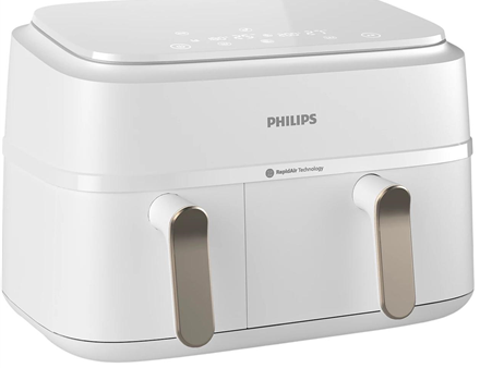Philips Double basket Airfryer | NA353/10 3000 series | Power 2750 W | Capacity 9 L | Rapid Air Plus | White