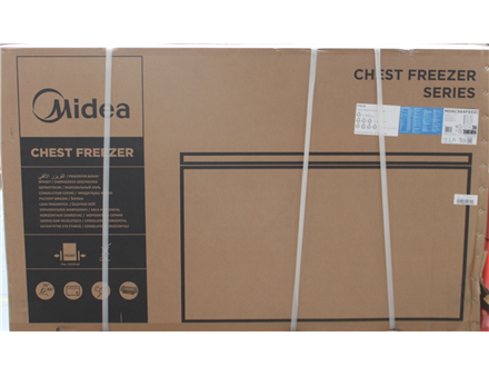 SALE OUT. Midea Freezer | MDRC564FEE01 | Energy efficiency class E | Chest | Free standing | Height 82.5 cm | Total net capacity 418 L | White | DAMAGED PACKAGING, TEMPERATURE SCREEN AND PLASTIC COVER. DENTED FRONT, LEFT AND RIGHT SIDES