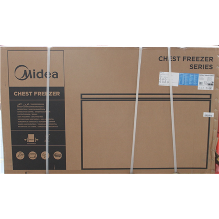 SALE OUT. Midea Freezer | MDRC564FEE01 | Energy efficiency class E | Chest | Free standing | Height 82.5 cm | Total net capacity 418 L | White | DAMAGED PACKAGING, TEMPERATURE SCREEN AND PLASTIC COVER. DENTED FRONT, LEFT AND RIGHT SIDES