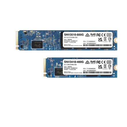 Synology | SSD | SNV3410-400G | 400 GB | SSD form factor M.2 2280 | Solid-state drive interface M.2 NVME | Read speed 3000 MB/s | Write speed 750 MB/s - Image 2