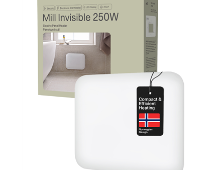 Mill | Heater | IB250 Steel | Panel Heater | 250 W | Number of power levels 1 | Suitable for rooms up to 2-5 m² | White