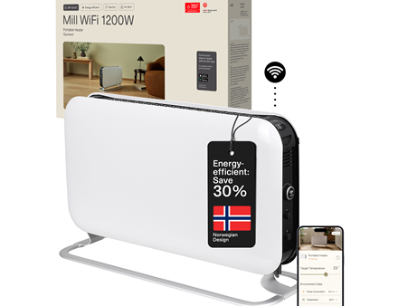 Mill | Heater | CO1200WIFI3 GEN3 | Convection Heater | 1200 W | Number of power levels 3 | Suitable for rooms up to 14-18 m² | White | N/A