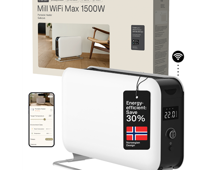 Mill | Portable Heater | CO1500MAXWIFI3 | Convection Heater | 1500 W | Suitable for rooms up to 14-18 m² | White | IPX4