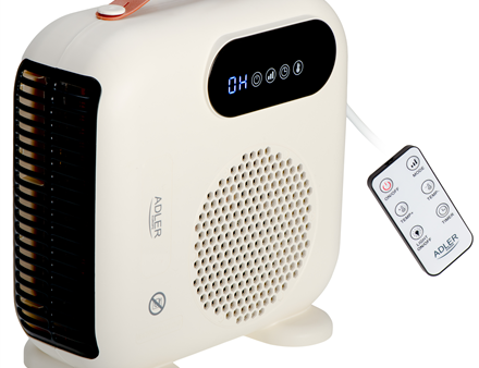 Adler LED Fan Heater with Remote Control | AD 7756 | Fan heater | 2000 W | Beige | IPX0