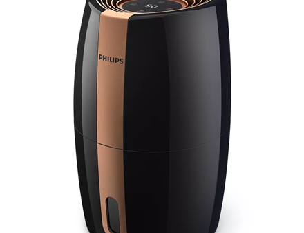 Philips | HU2718/10 | Humidifier | 17 W | Water tank capacity 2 L | Suitable for rooms up to 32 m² | NanoCloud technology | Humidification capacity 200 ml/hr | Black/Copper